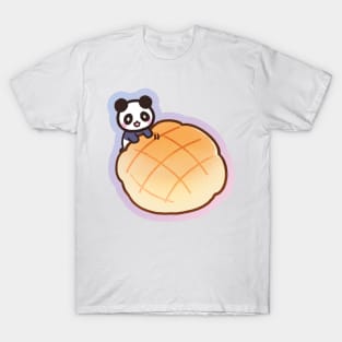 panda melon pan melon bread kawaii T-Shirt